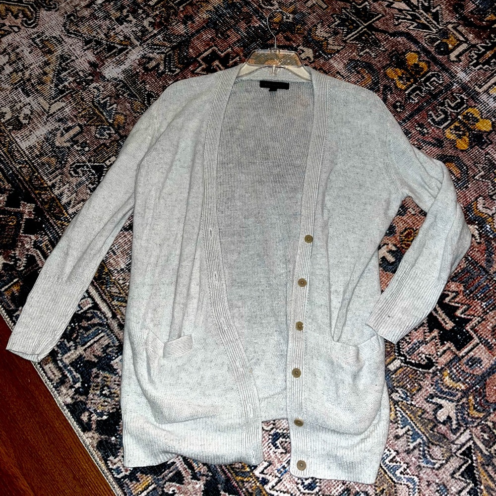 Cream Knit Banana Republic Long Cardigan